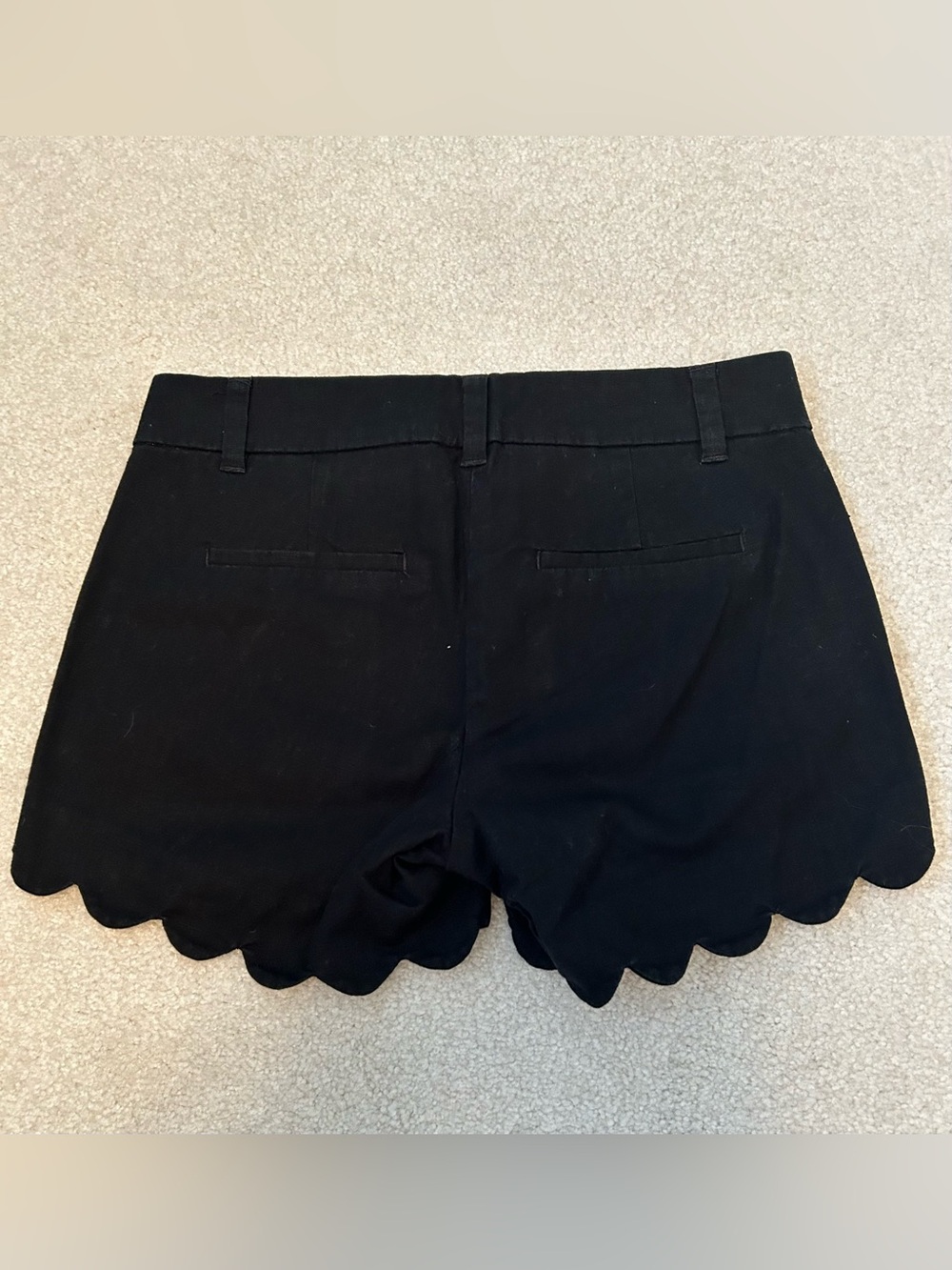 J. Crew Black Scalloped Edge Shorts